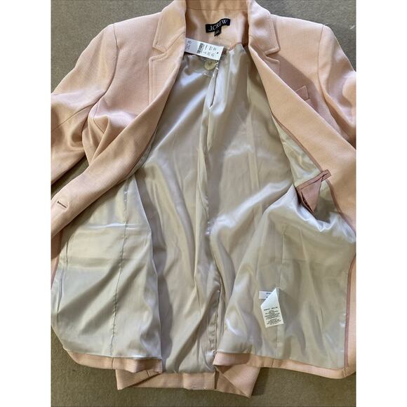J Crew Arden Blazer Jacket Sz 2 NWT Blush Pink CK098 Academia Prep Capsule $278 - Picture 6 of 10